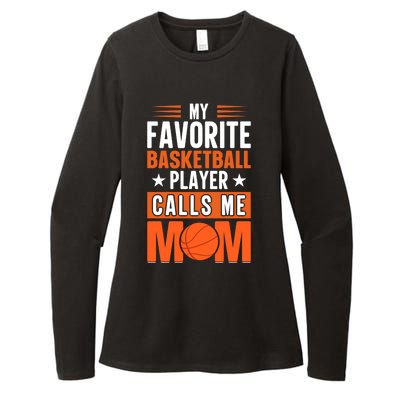 My Favorite Basketball Player Calls Me Mom Mothers Day Cool Gift Womens CVC Long Sleeve Shirt