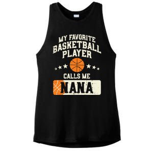 My Favorite Basketball Player Calls Me Nana Grandma Gift Ladies PosiCharge Tri-Blend Wicking Tank