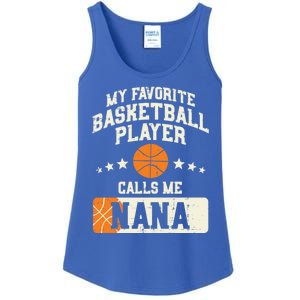 My Favorite Basketball Player Calls Me Nana Grandma Gift Ladies Essential Tank