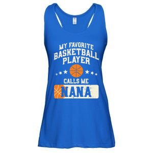 My Favorite Basketball Player Calls Me Nana Grandma Gift Ladies Essential Flowy Tank