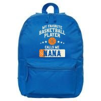 My Favorite Basketball Player Calls Me Nana Grandma Gift 16 in Basic Backpack