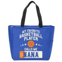 My Favorite Basketball Player Calls Me Nana Grandma Gift Zip Tote Bag