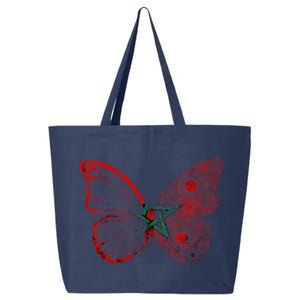 Morocco Flag Butterfly Moroccan Roots Moroccan Flag Morocco 25L Jumbo Tote