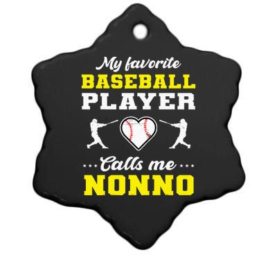 My Favorite Baseball Player Calls Me Nonno Mother's Day Ceramic Star Ornament