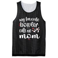 My Favorite Bowler Calls Me Bowling Mom Bowler Mama Gift Mesh Reversible Basketball Jersey Tank