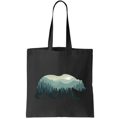 Misty Forest Bear Silhouette Wildlife Nature Lover Bag