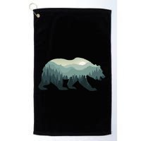 Misty Forest Bear Silhouette Wildlife Nature Lover Golf Towel