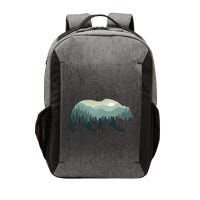 Misty Forest Bear Silhouette Wildlife Nature Lover Vector Backpack