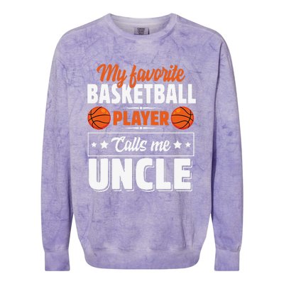 My Favorite Basketball Player Calls Me Uncle Cute Colorblast Crewneck Sweatshirt