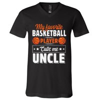 My Favorite Basketball Player Calls Me Uncle Cute V-Neck T-Shirt