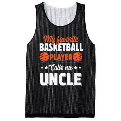 My Favorite Basketball Player Calls Me Uncle Cute Mesh Reversible Basketball Jersey Tank