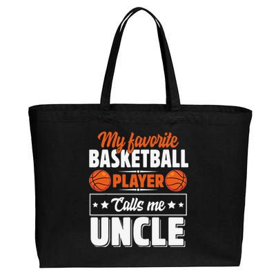 My Favorite Basketball Player Calls Me Uncle Cute Cotton Canvas Jumbo Tote