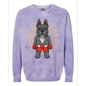 Mma French Bulldog Fighter Mixed Martial Arts Meaningful Gift Colorblast Crewneck Sweatshirt