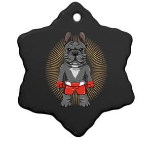 Mma French Bulldog Fighter Mixed Martial Arts Meaningful Gift Ceramic Star Ornament