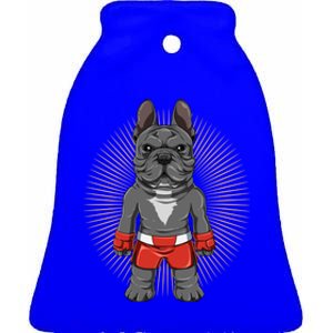 Mma French Bulldog Fighter Mixed Martial Arts Meaningful Gift Ceramic Bell Ornament