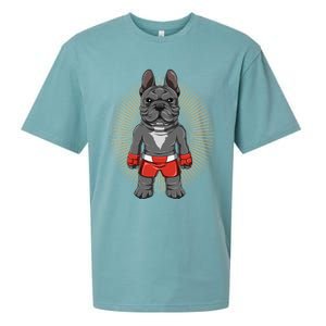 Mma French Bulldog Fighter Mixed Martial Arts Meaningful Gift Sueded Cloud Jersey T-Shirt