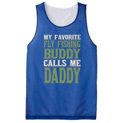 My Favorite Buddy Fly Fishing Daddy Angling Dad Hobby Family Gift Mesh Reversible Basketball Jersey Tank