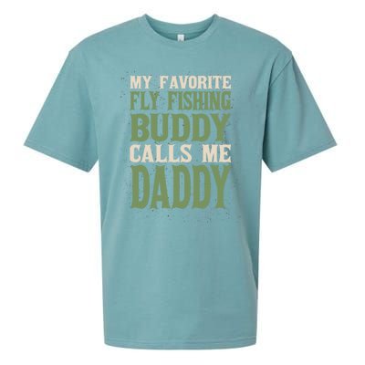 My Favorite Buddy Fly Fishing Daddy Angling Dad Hobby Family Gift Sueded Cloud Jersey T-Shirt