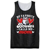 My Favorite Bowler Calls Me Mom Of A Bowler Mama Bowling Mom Gift Mesh Reversible Basketball Jersey Tank