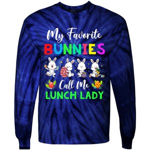 My Favorite Bunnies Call Me Lunch Lady Funny Easter Day Tie-Dye Long Sleeve Shirt