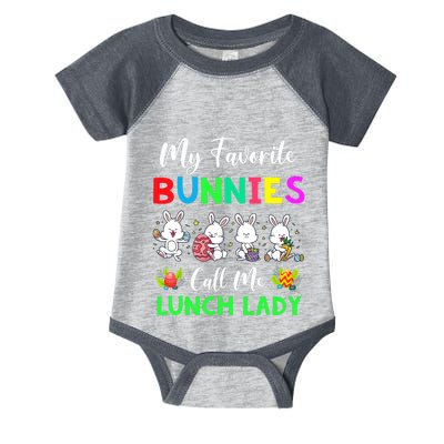 My Favorite Bunnies Call Me Lunch Lady Funny Easter Day Infant Baby Jersey Bodysuit