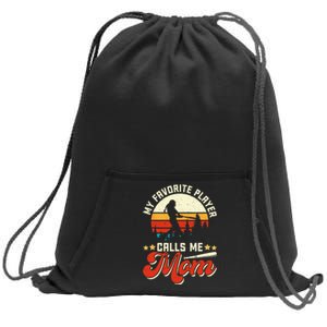 My Favorite Baseball Player Calls Me Mom Mothers Day Sweatshirt Cinch Pack Bag