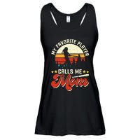 My Favorite Baseball Player Calls Me Mom Mothers Day Ladies Essential Flowy Tank