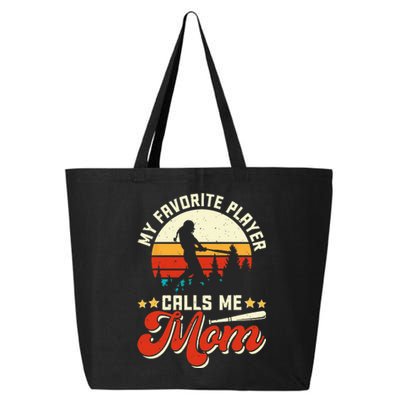 My Favorite Baseball Player Calls Me Mom Mothers Day 25L Jumbo Tote