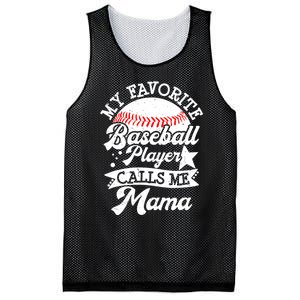 My Favorite Baseball Player Calls Me Mama Baseball Mom Mesh Reversible Basketball Jersey Tank