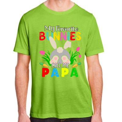 My Favorite Bunnies Call Me Papa Funny Easter Grand Dad Funny Gift Adult ChromaSoft Performance T-Shirt