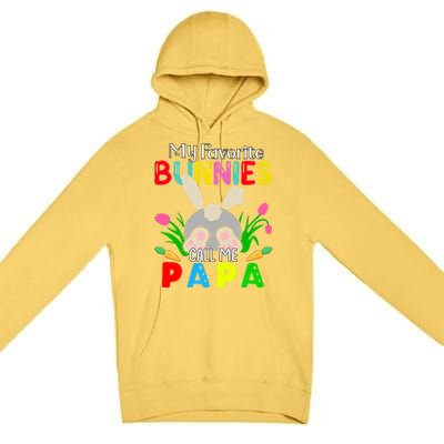 My Favorite Bunnies Call Me Papa Funny Easter Grand Dad Funny Gift Premium Pullover Hoodie