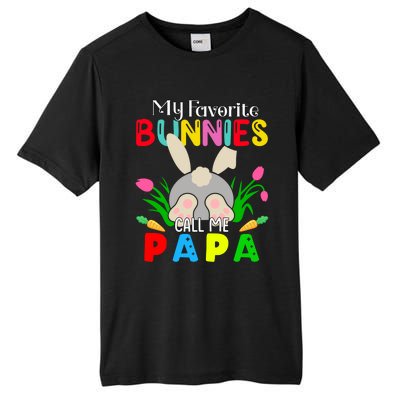 My Favorite Bunnies Call Me Papa Funny Easter Grand Dad Funny Gift Tall Fusion ChromaSoft Performance T-Shirt