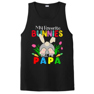 My Favorite Bunnies Call Me Papa Funny Easter Grand Dad Funny Gift PosiCharge Competitor Tank