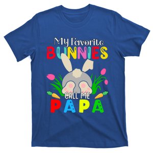 My Favorite Bunnies Call Me Papa Funny Easter Grand Dad Funny Gift T-Shirt