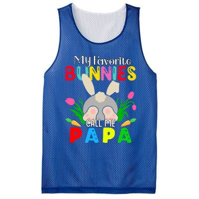 My Favorite Bunnies Call Me Papa Funny Easter Grand Dad Funny Gift Mesh Reversible Basketball Jersey Tank