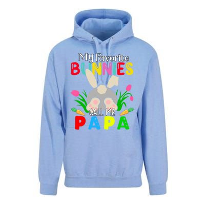 My Favorite Bunnies Call Me Papa Funny Easter Grand Dad Funny Gift Unisex Surf Hoodie