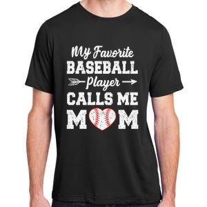 My Favorite Baseball Player Calls Me Mom Mother's Day Adult ChromaSoft Performance T-Shirt