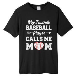 My Favorite Baseball Player Calls Me Mom Mother's Day Tall Fusion ChromaSoft Performance T-Shirt