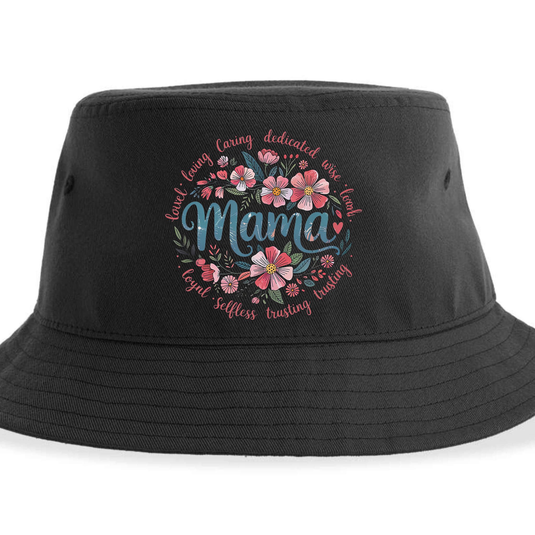Mama Floral Boho Style She Is Mom Mothers Day Sustainable Bucket Hat