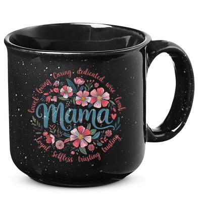 Mama Floral Boho Style She Is Mom Mothers Day 15oz Campfire Ceramic Mug