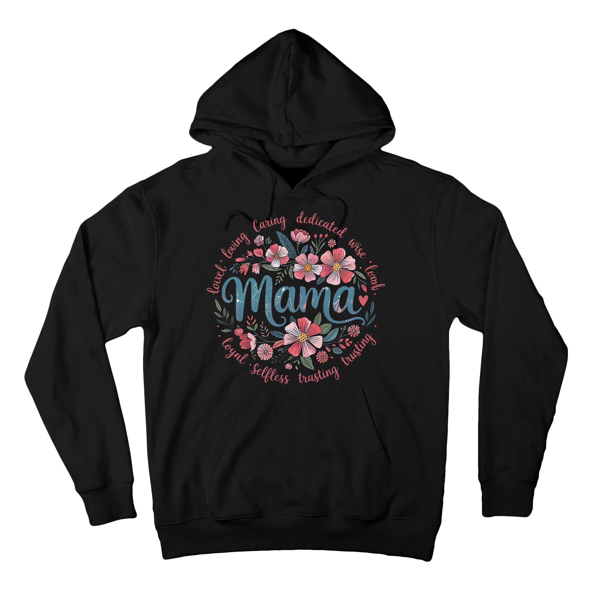 Mama Floral Boho Style She Is Mom Mothers Day Tall Hoodie