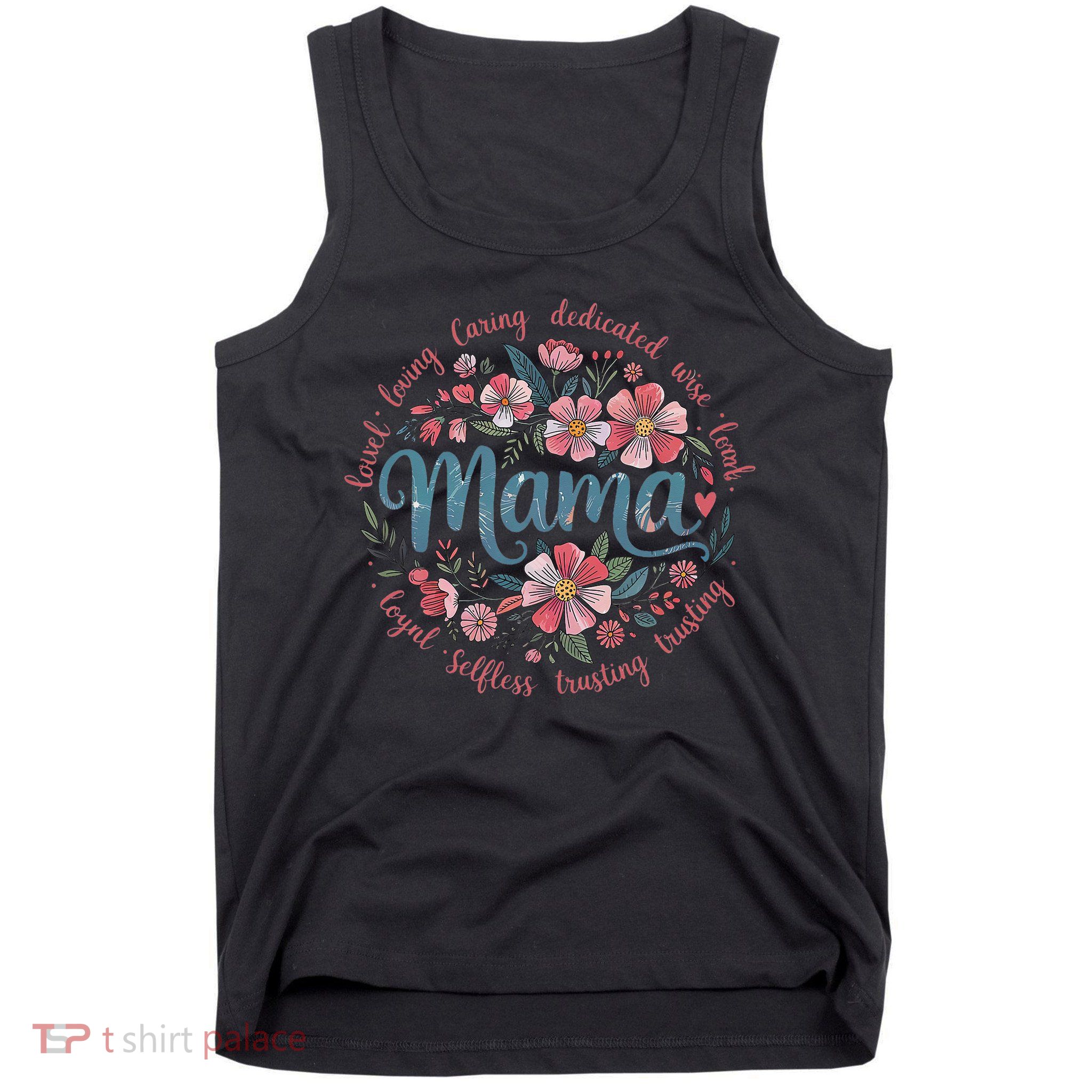 Mama Floral Boho Style She Is Mom Mothers Day Tank Top