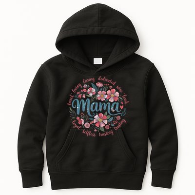 Mama Floral Boho Style She Is Mom Mothers Day Kids Hoodie