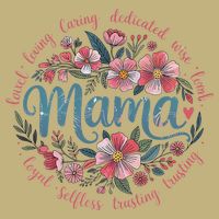 Mama Floral Boho Style She Is Mom Mothers Day Cooling Performance Crew T-Shirt