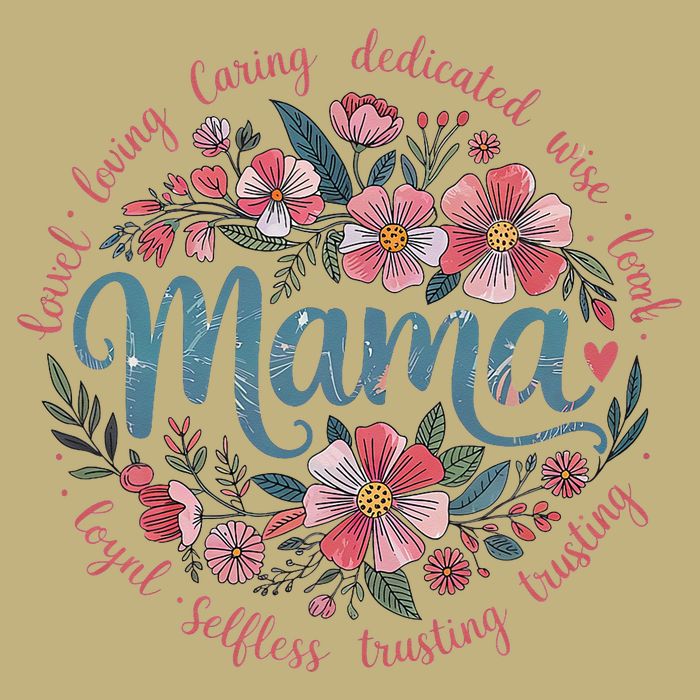Mama Floral Boho Style She Is Mom Mothers Day Cooling Performance Crew T-Shirt