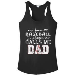 My Favorite Baseball Player Calls Me Dad Father's Day Ladies PosiCharge Competitor Racerback Tank