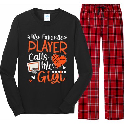 My Favorite Basketball Player Calls Me Gigi Long Sleeve Pajama Set