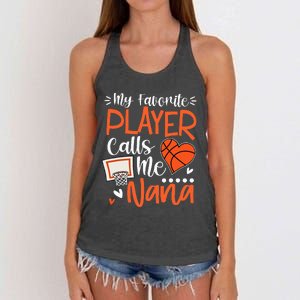 My Favorite Basketball Player Calls Me Nana Women's Knotted Racerback Tank