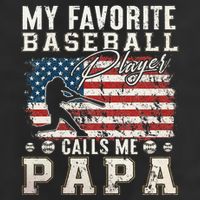 My Favorite Baseball Player Calls Me Papa American Flag Cool Comfort Performance Bucket Hat