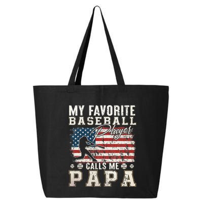 My Favorite Baseball Player Calls Me Papa American Flag 25L Jumbo Tote